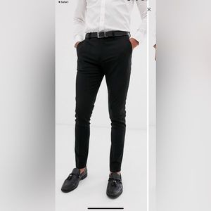 ASOS 30/32 Mens Skinny Dress Pants Black New w/tags